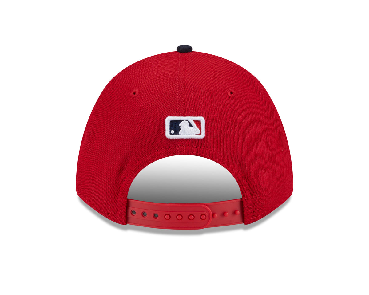 Cleveland Guardians Red/Navy New Era Player Replica M-Crown 9FORTY Adjustable Hat product image 5, provided for visual