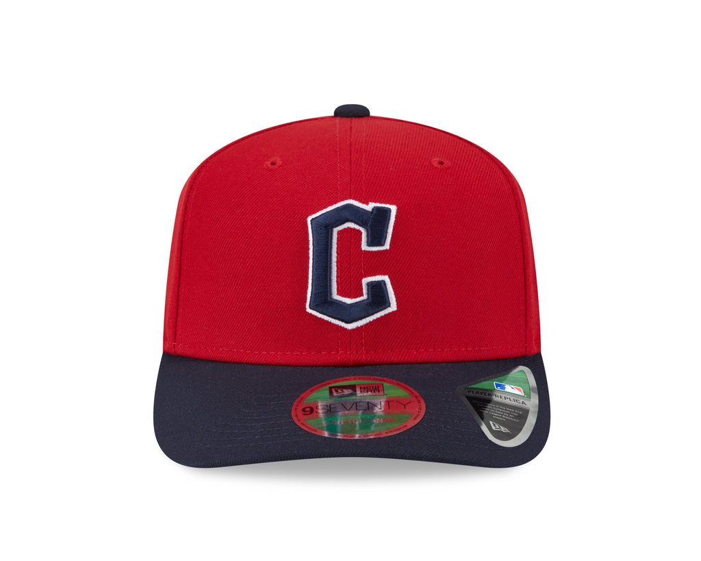 Cleveland Guardians Red/Navy New Era Player Replica 9SEVENTY Stretch Snap Adjustable Hat product image 2, provided for