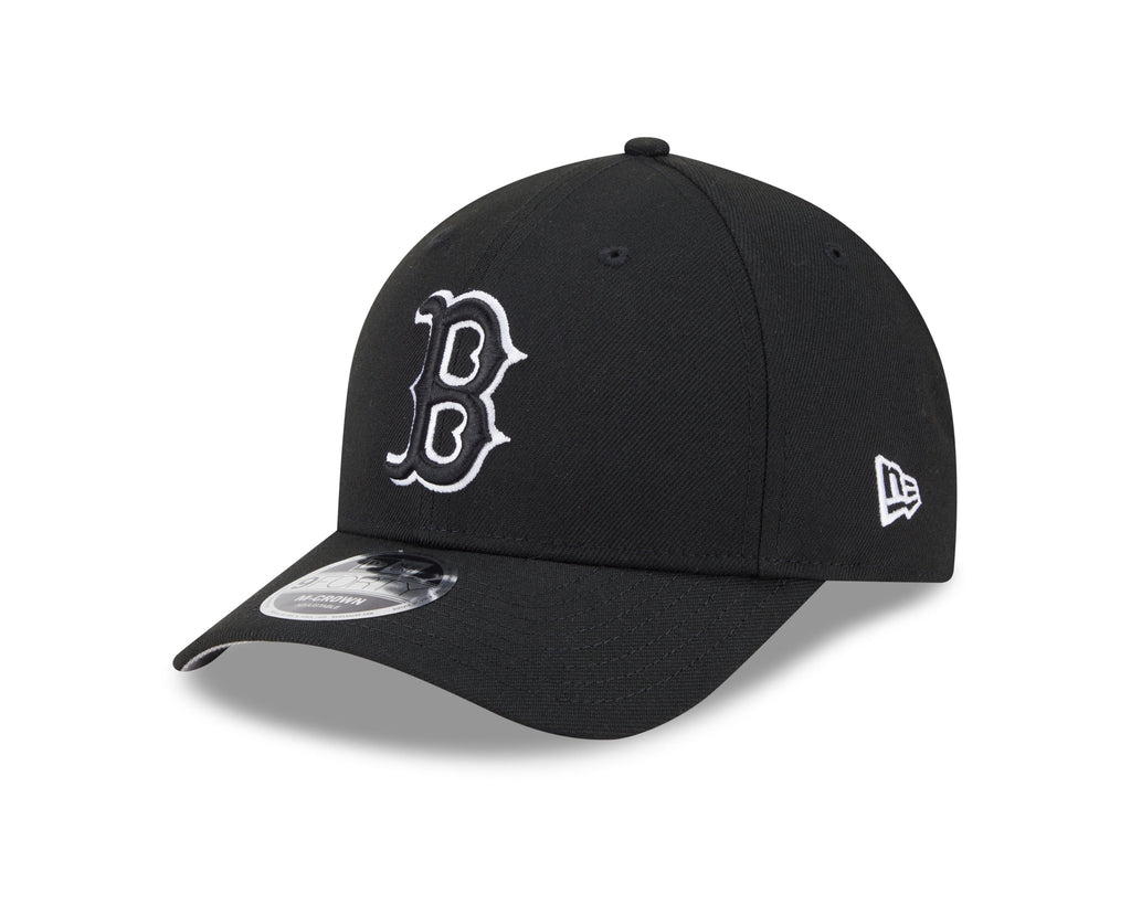 Boston Red Sox Black and White New Era M-Crown 9FORTY Adjustable Hat product image 8, provided for visual reference and