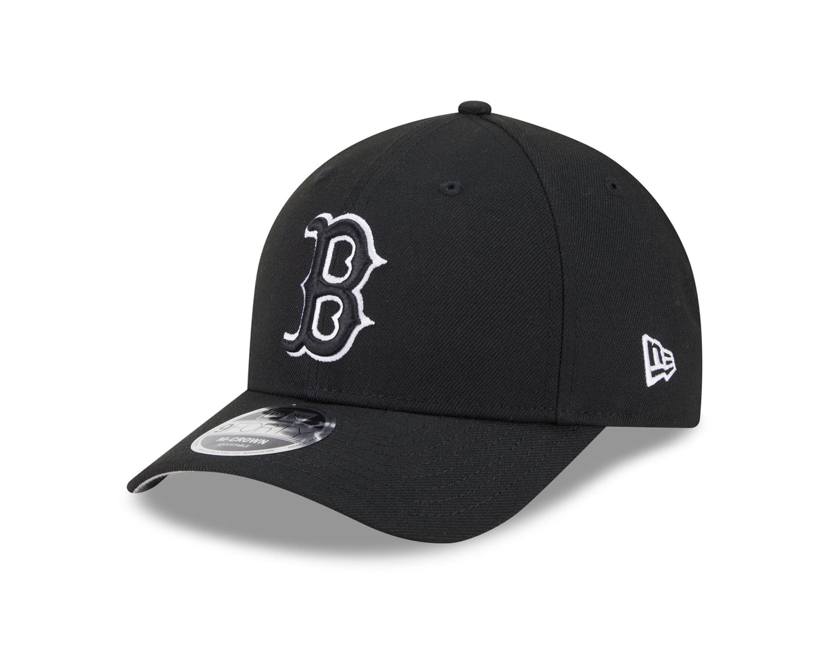 Boston Red Sox Black and White New Era M-Crown 9FORTY Adjustable Hat product image 8, provided for visual reference and
