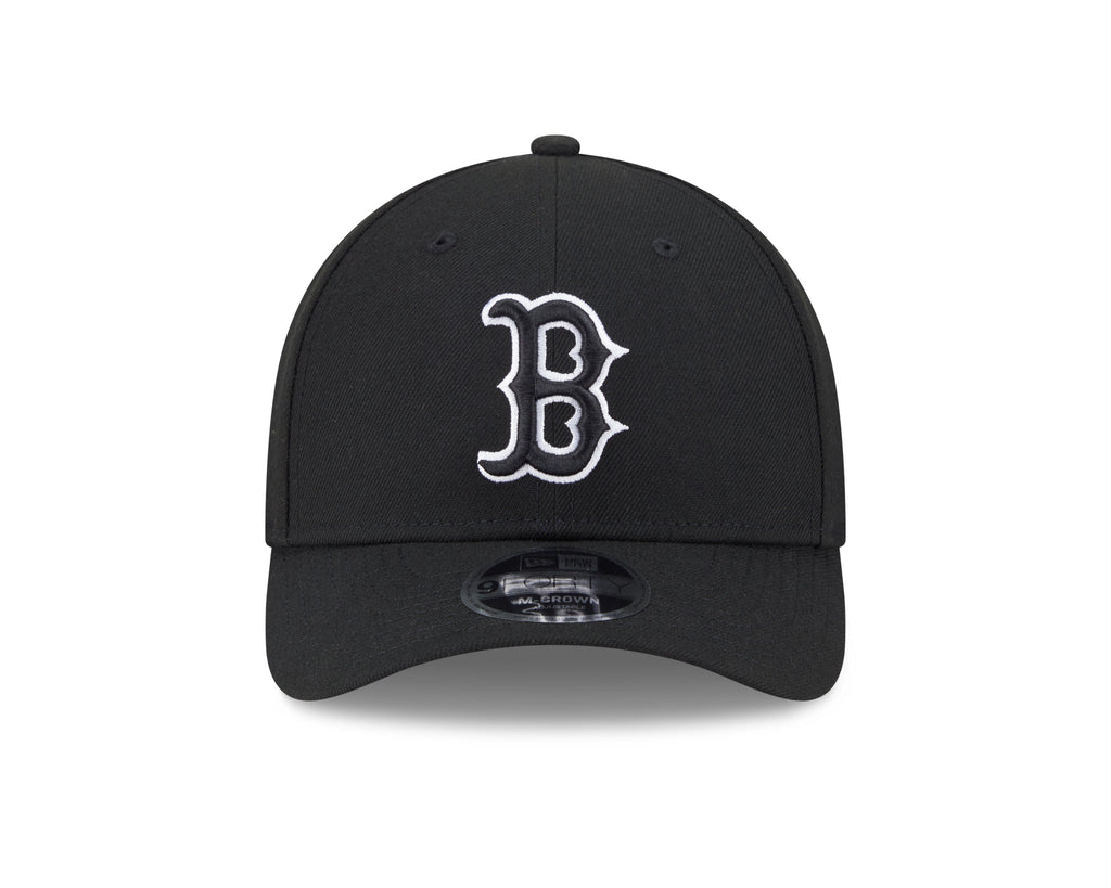 Boston Red Sox Black and White New Era M-Crown 9FORTY Adjustable Hat product image 2, provided for visual reference and