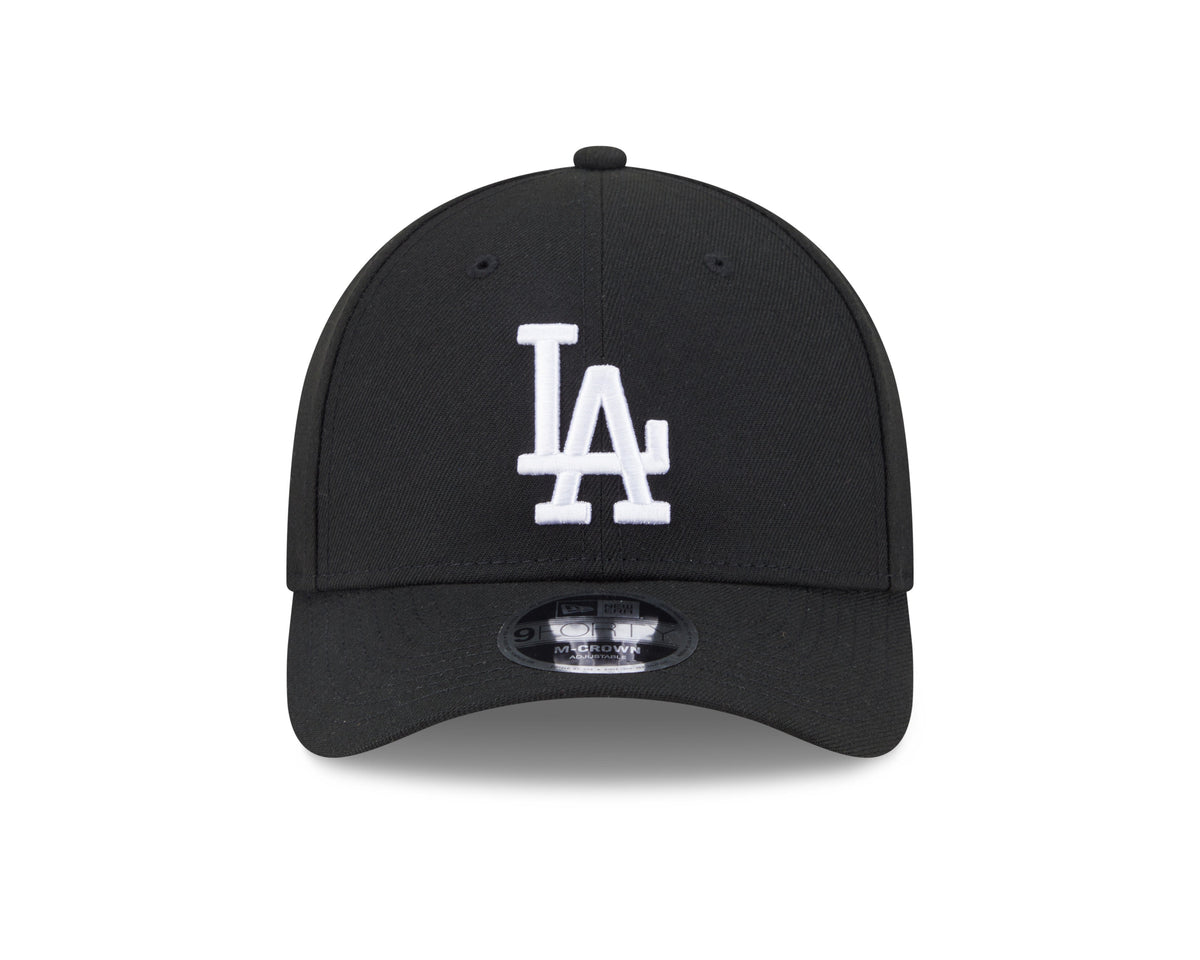 Los Angeles Dodgers Black and White New Era M-Crown 9FORTY Adjustable Hat product image 2, provided for visual reference and