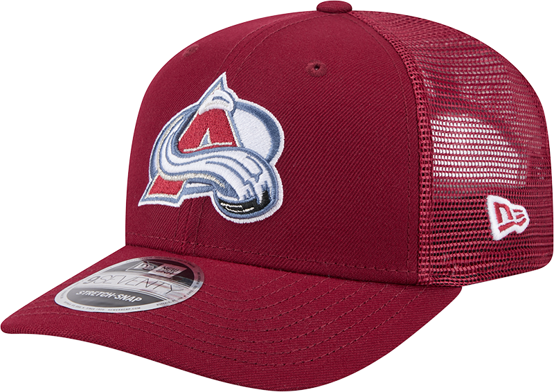Colorado Avalanche New Era Maroon 9SEVENTY Trucker Adjustable Hat product image 1, provided for visual reference and product