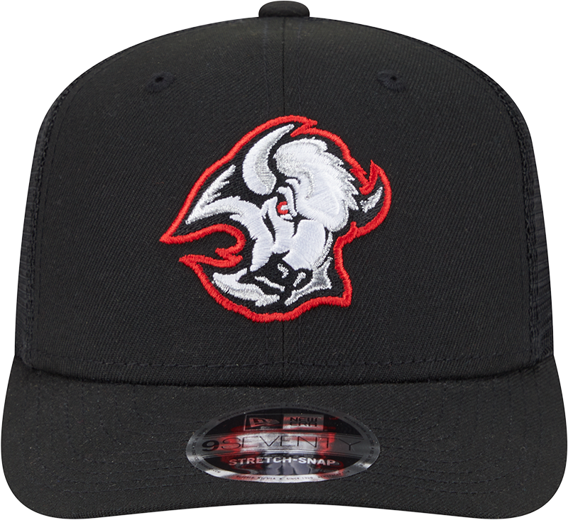 Buffalo Sabres New Era Black Alternate New Era 9SEVENTY Trucker Hat for Men product image 2, provided for visual reference