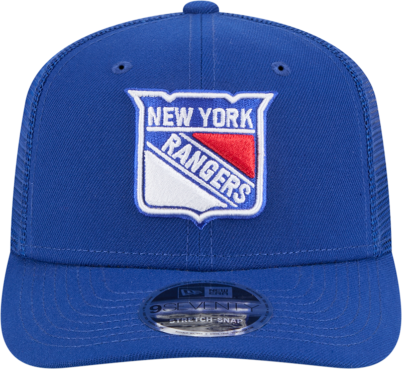 New York Rangers New Era Royal New Era 9SEVENTY Trucker Hat for Men product image 2, provided for visual reference and
