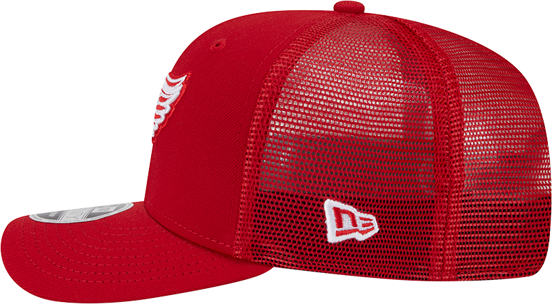 Detroit Red Wings New Era Red New Era 9SEVENTY Trucker Hat for Men product image 4, provided for visual reference and