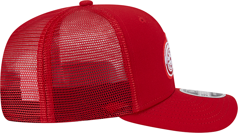 Detroit Red Wings New Era Red New Era 9SEVENTY Trucker Hat for Men product image 5, provided for visual reference and