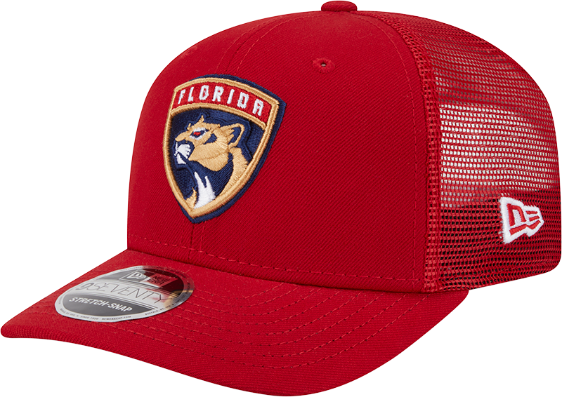 Florida Panthers New Era Red New Era 9SEVENTY Trucker Hat for Men product image 1, provided for visual reference and product