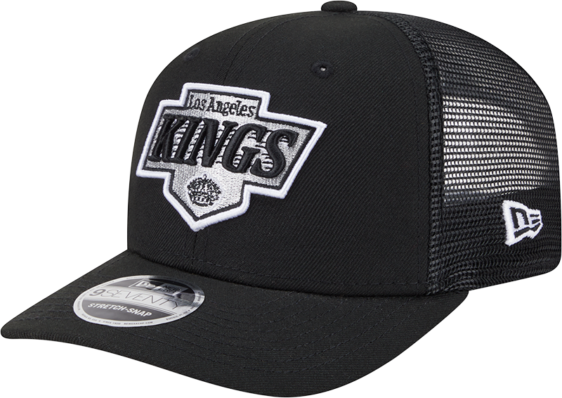 Los Angeles Kings New Era Black New Era 9SEVENTY Trucker Hat for Men product image 1, provided for visual reference and