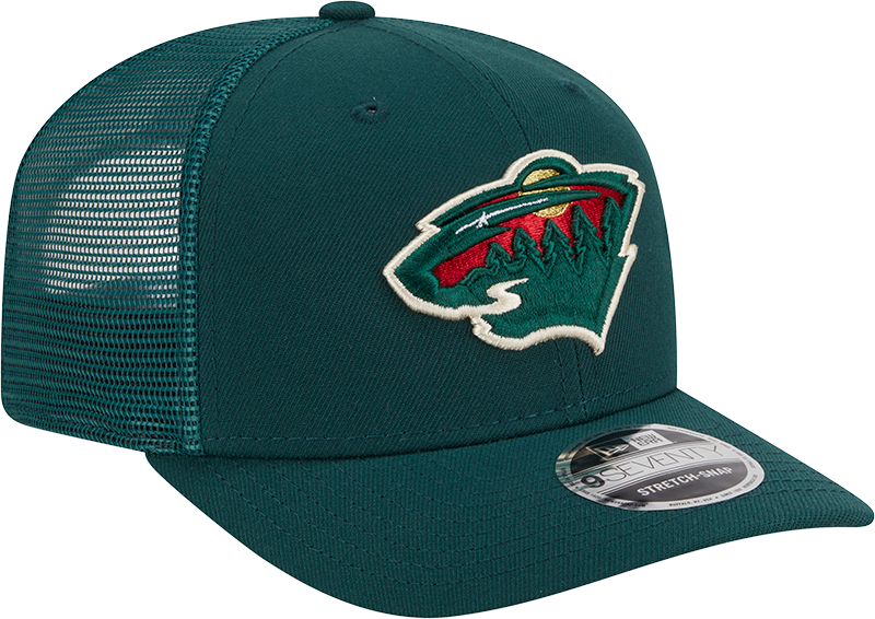 Minnesota Wild New Era Green New Era 9SEVENTY Trucker Hat for Men product image 3, provided for visual reference and product