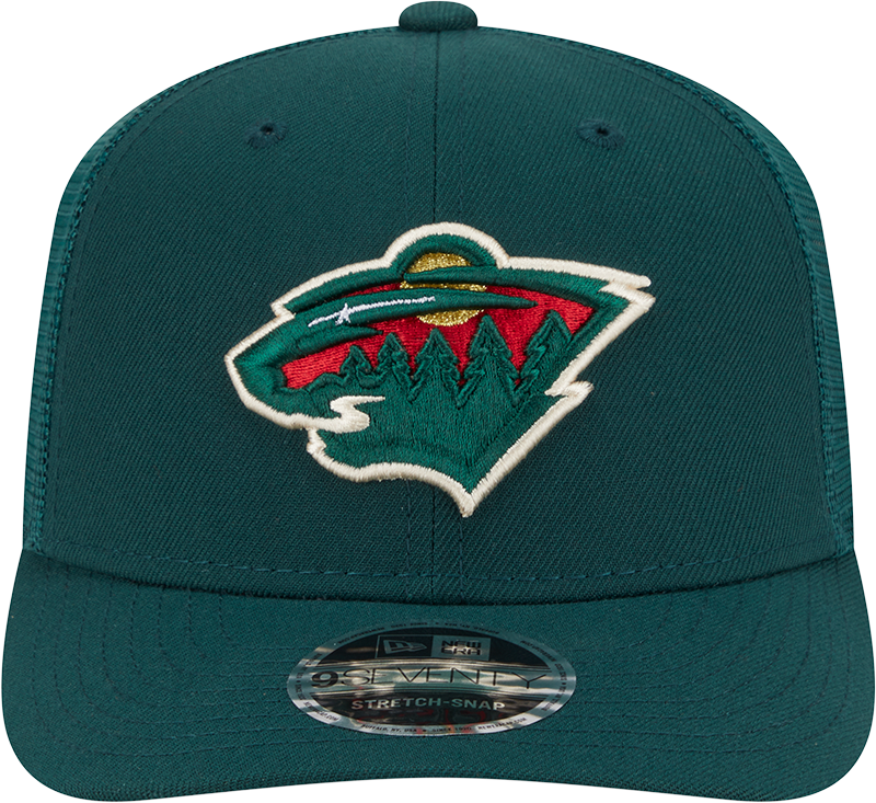Minnesota Wild New Era Green New Era 9SEVENTY Trucker Hat for Men product image 2, provided for visual reference and product
