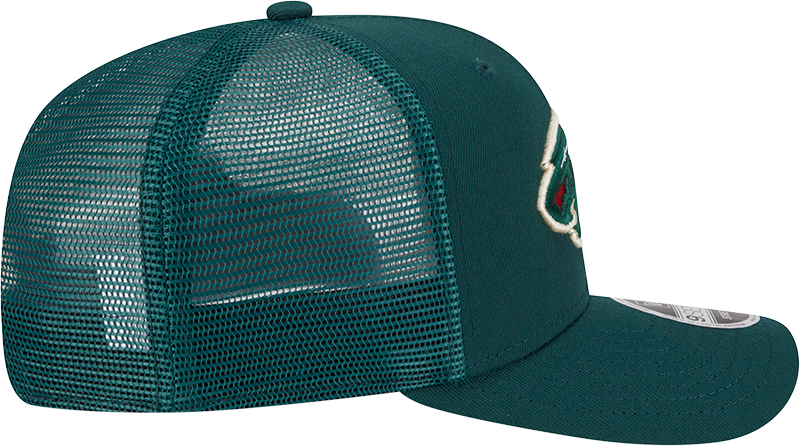 Minnesota Wild New Era Green New Era 9SEVENTY Trucker Hat for Men product image 5, provided for visual reference and product