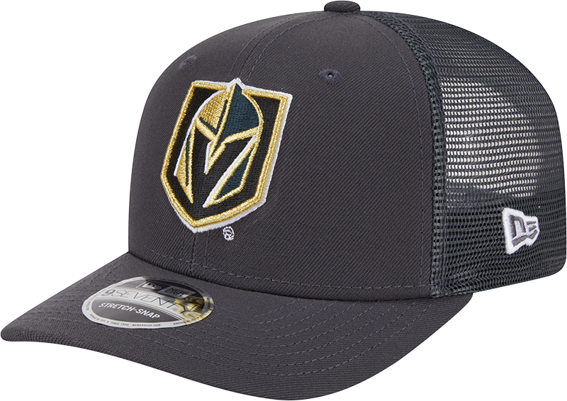 Vegas Golden Knights New Era Gray New Era 9SEVENTY Trucker Hat for Men product image 1, provided for visual reference and