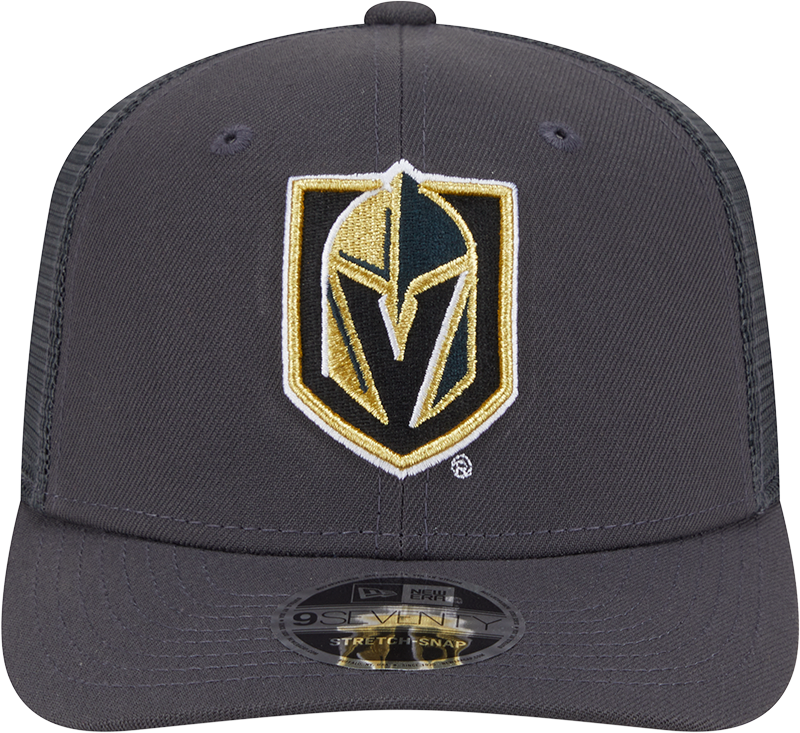 Vegas Golden Knights New Era Gray New Era 9SEVENTY Trucker Hat for Men product image 2, provided for visual reference and