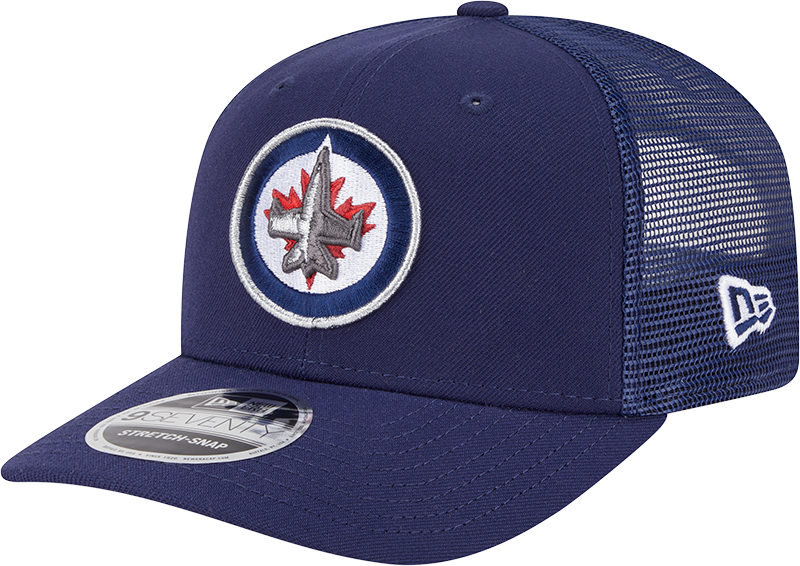 Winnipeg Jets New Era Navy New Era 9SEVENTY Trucker Hat for Men product image 1, provided for visual reference and product