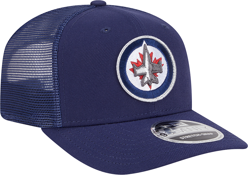 Winnipeg Jets New Era Navy New Era 9SEVENTY Trucker Hat for Men product image 3, provided for visual reference and product