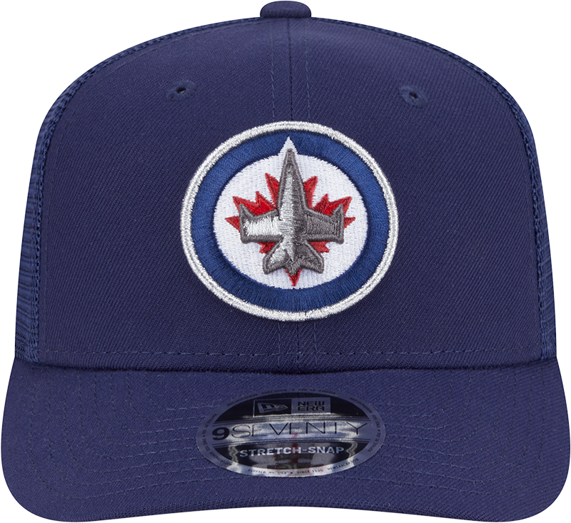 Winnipeg Jets New Era Navy New Era 9SEVENTY Trucker Hat for Men product image 2, provided for visual reference and product