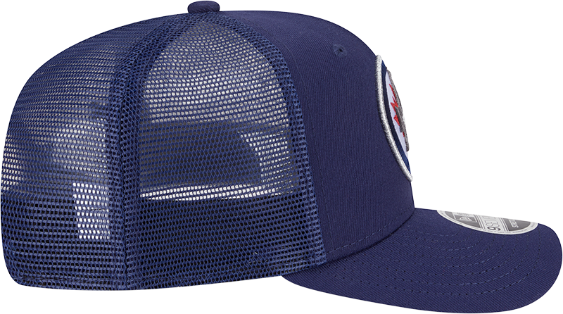 Winnipeg Jets New Era Navy New Era 9SEVENTY Trucker Hat for Men product image 5, provided for visual reference and product