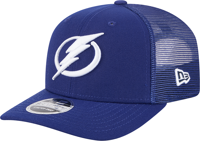 Tampa Bay Lightning New Era Royal New Era 9SEVENTY Trucker Hat for Men product image 1, provided for visual reference and