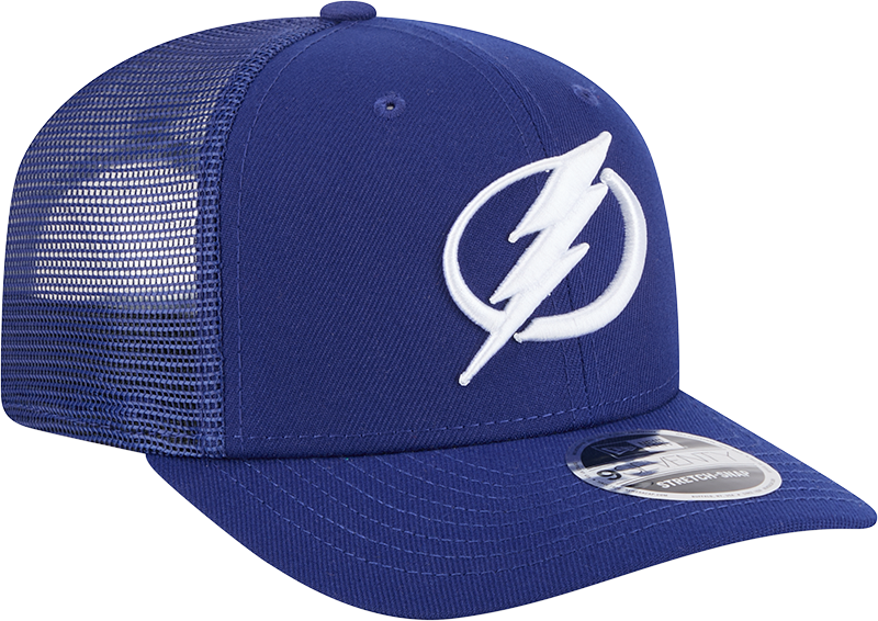 Tampa Bay Lightning New Era Royal New Era 9SEVENTY Trucker Hat for Men product image 3, provided for visual reference and