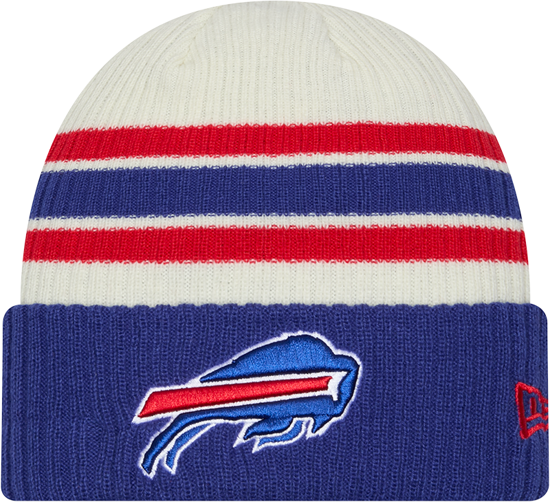 Buffalo Bills New Era Vintage Cuffed Knit Hat product image 1, provided for visual reference and product detail review