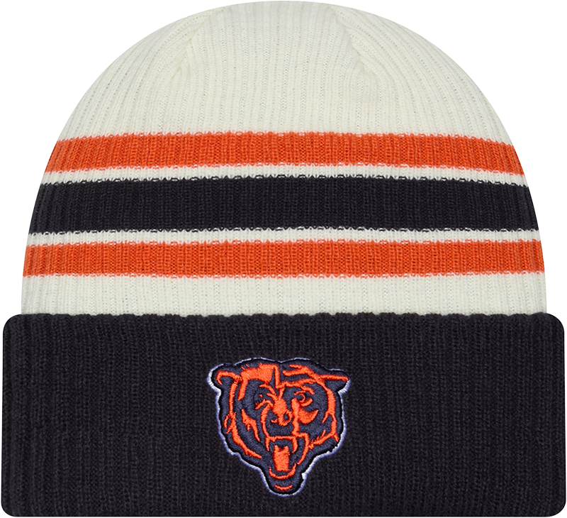 Chicago Bears New Era Vintage Cuffed Knit Hat product image 1, provided for visual reference and product detail review