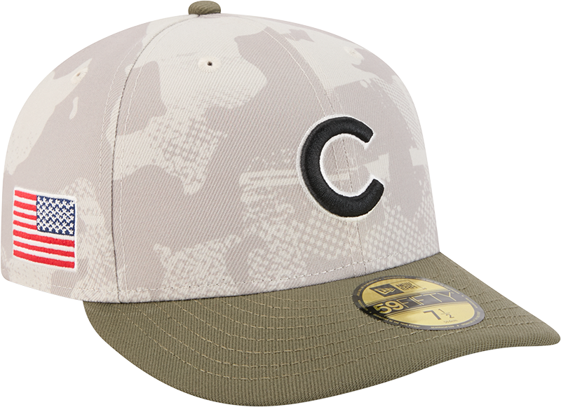 Chicago Cubs 2025 Armed Forces Day New Era Camo 59FIFTY Fitted Hat product image 3, provided for visual reference and