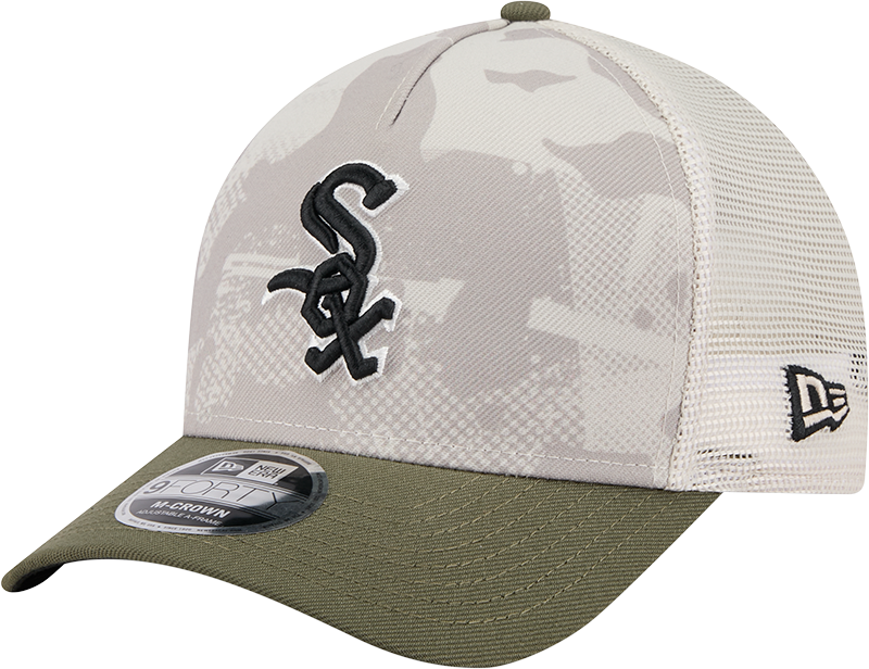 Chicago White Sox 2025 Armed Forces Day Camo New Era 9FORTY M-Crown Trucker Adjustable Hat product image 1, provided for