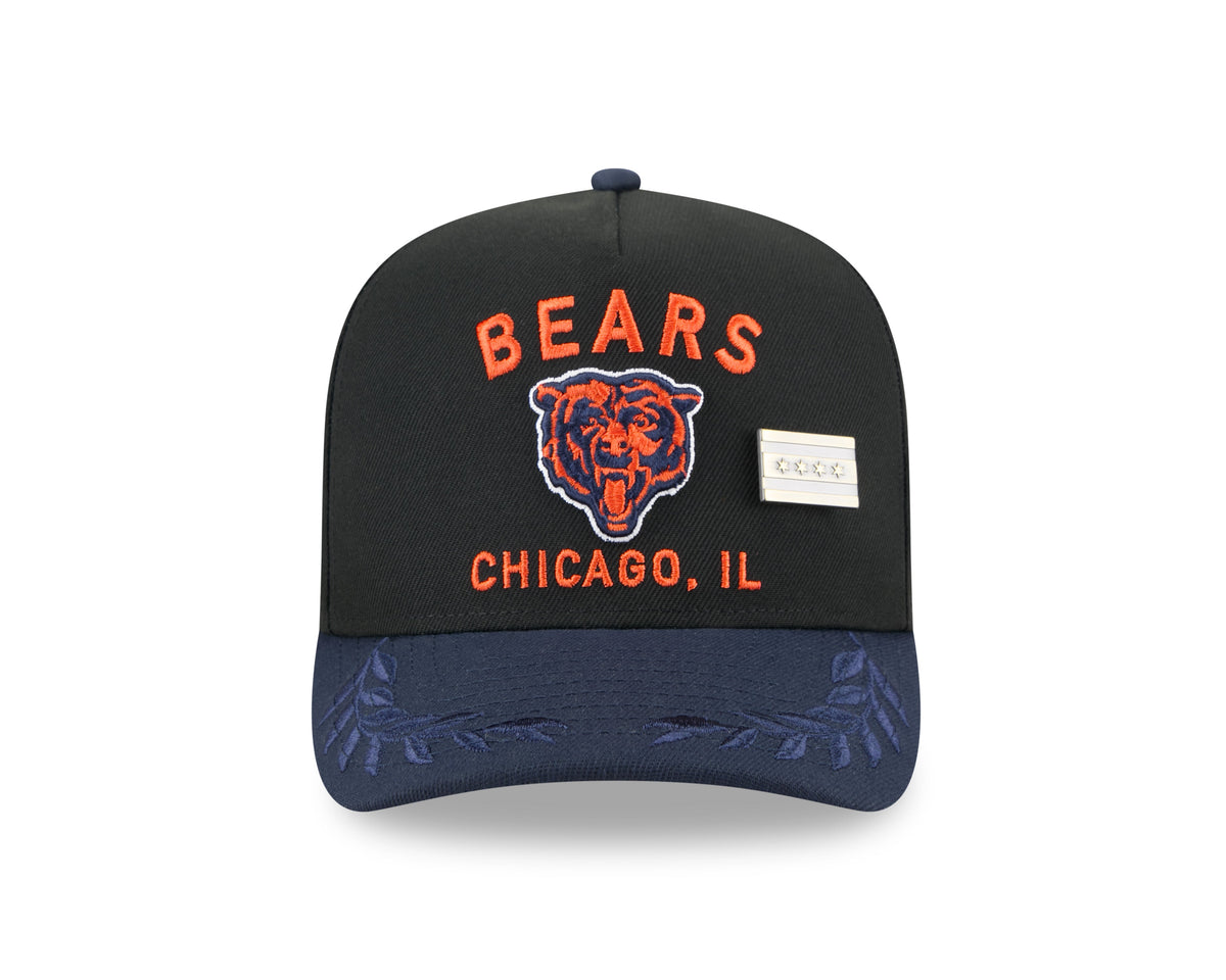 Chicago Bears New Era Black 2025 On Stage NFL Draft A-Frame 59FIFTY Fitted Hat for Men product image 5, provided for visual