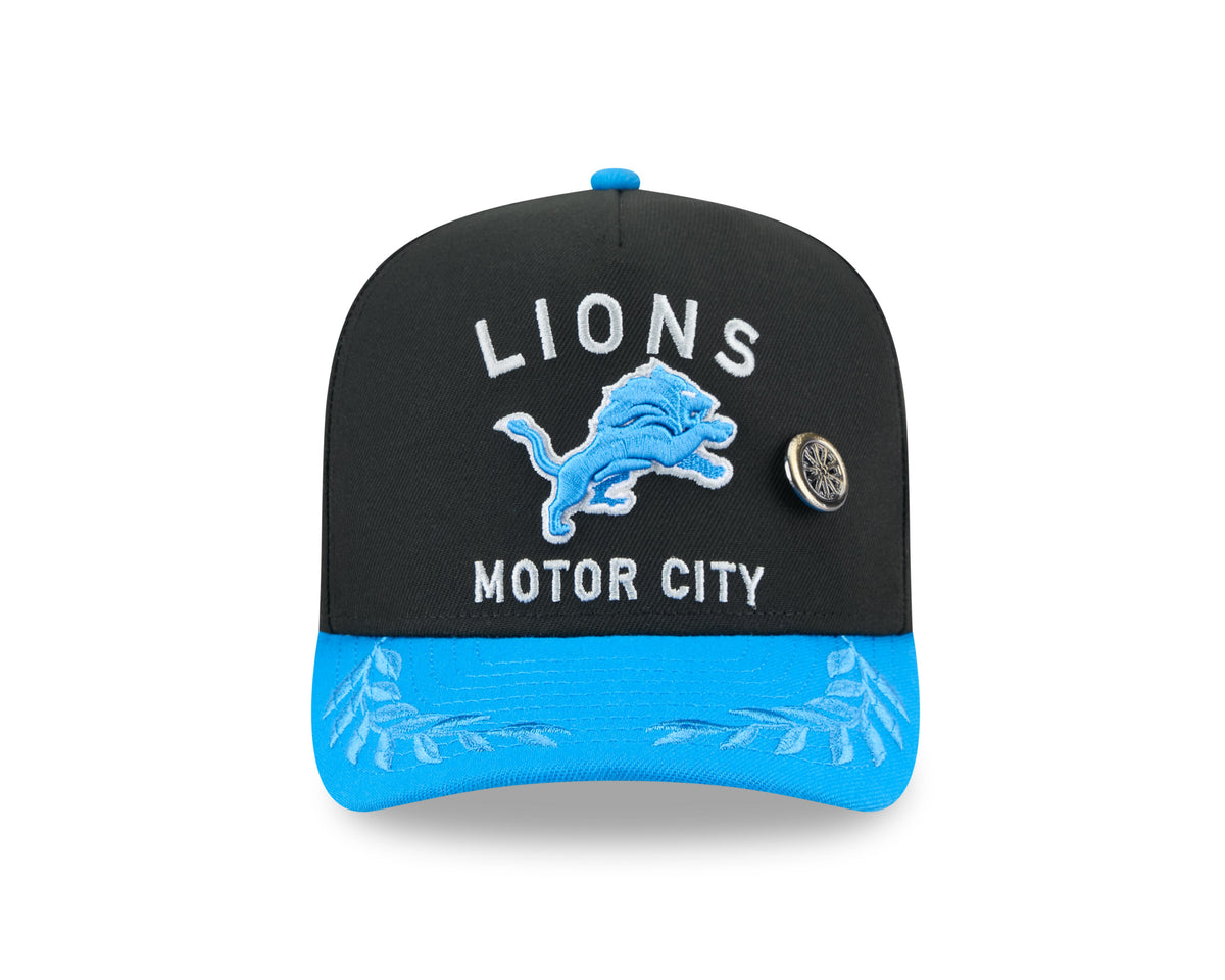 Detroit Lions New Era Black 2025 On Stage NFL Draft A-Frame 59FIFTY Fitted Hat for Men product image 2, provided for visual