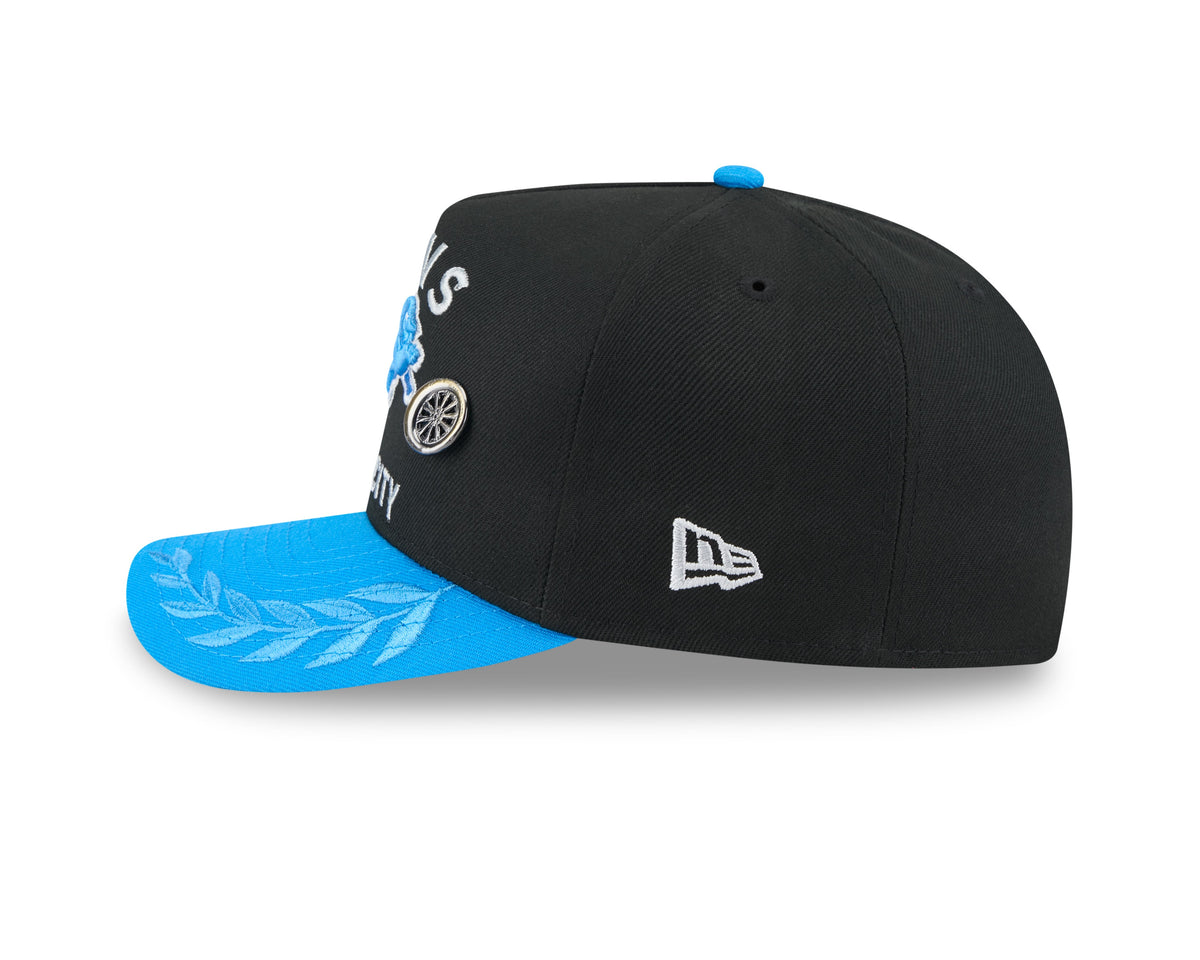 Detroit Lions New Era Black 2025 On Stage NFL Draft A-Frame 59FIFTY Fitted Hat for Men product image 4, provided for visual