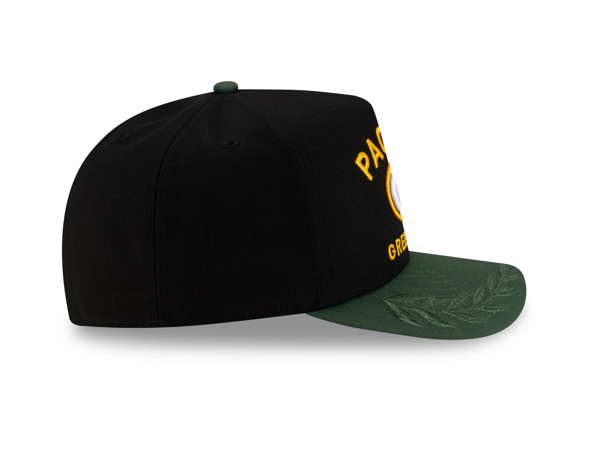Green Bay Packers New Era Black 2025 On Stage NFL Draft A-Frame 59FIFTY Fitted Hat for Men product image 5, provided for