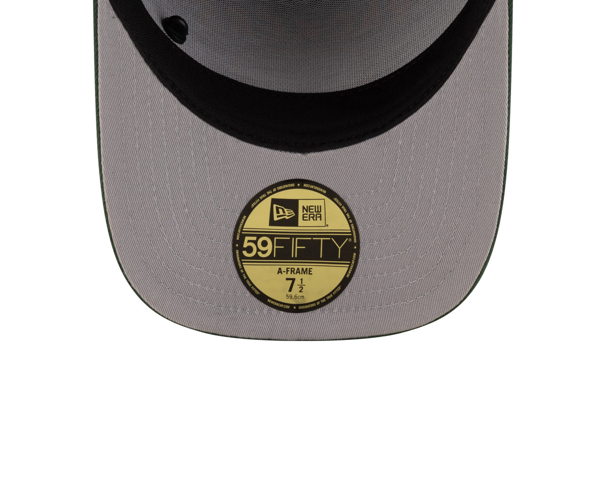 Green Bay Packers New Era Black 2025 On Stage NFL Draft A-Frame 59FIFTY Fitted Hat for Men product image 7, provided for
