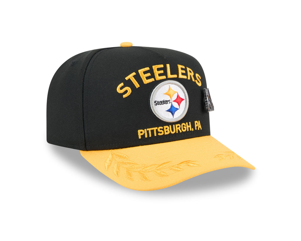Pittsburgh Steelers New Era Black 2025 On Stage NFL Draft A-Frame 59FIFTY Fitted Hat for Men product image 3, provided for