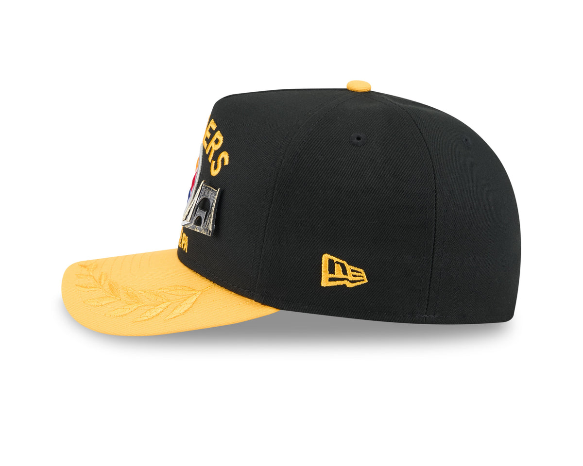 Pittsburgh Steelers New Era Black 2025 On Stage NFL Draft A-Frame 59FIFTY Fitted Hat for Men product image 4, provided for