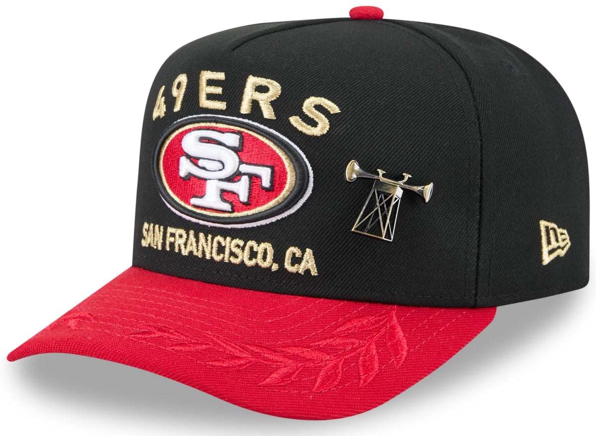 San Francisco 49ers New Era Black 2025 On Stage NFL Draft A-Frame 59FIFTY Fitted Hat for Men product image 1, provided for