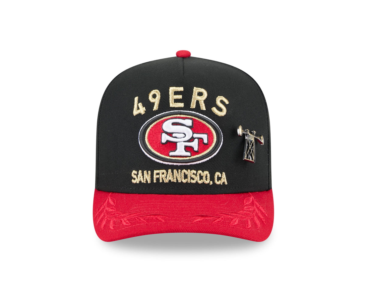 San Francisco 49ers New Era Black 2025 On Stage NFL Draft A-Frame 59FIFTY Fitted Hat for Men product image 2, provided for