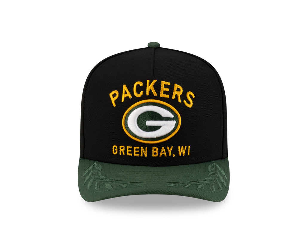 Green Bay Packers New Era 2025 NFL Draft Black A-Frame 9FIFTY Snapback Adjustable Hat for Men product image 2, provided for