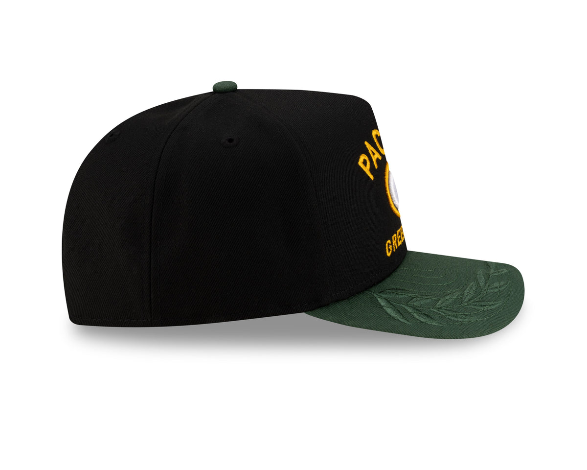 Green Bay Packers New Era 2025 NFL Draft Black A-Frame 9FIFTY Snapback Adjustable Hat for Men product image 5, provided for