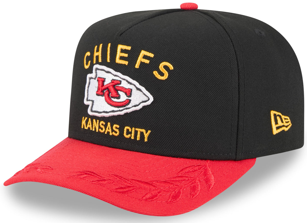 Kansas City Chiefs New Era 2025 NFL Draft Black A-Frame 9FIFTY Snapback Adjustable Hat for Men product image 1, provided for