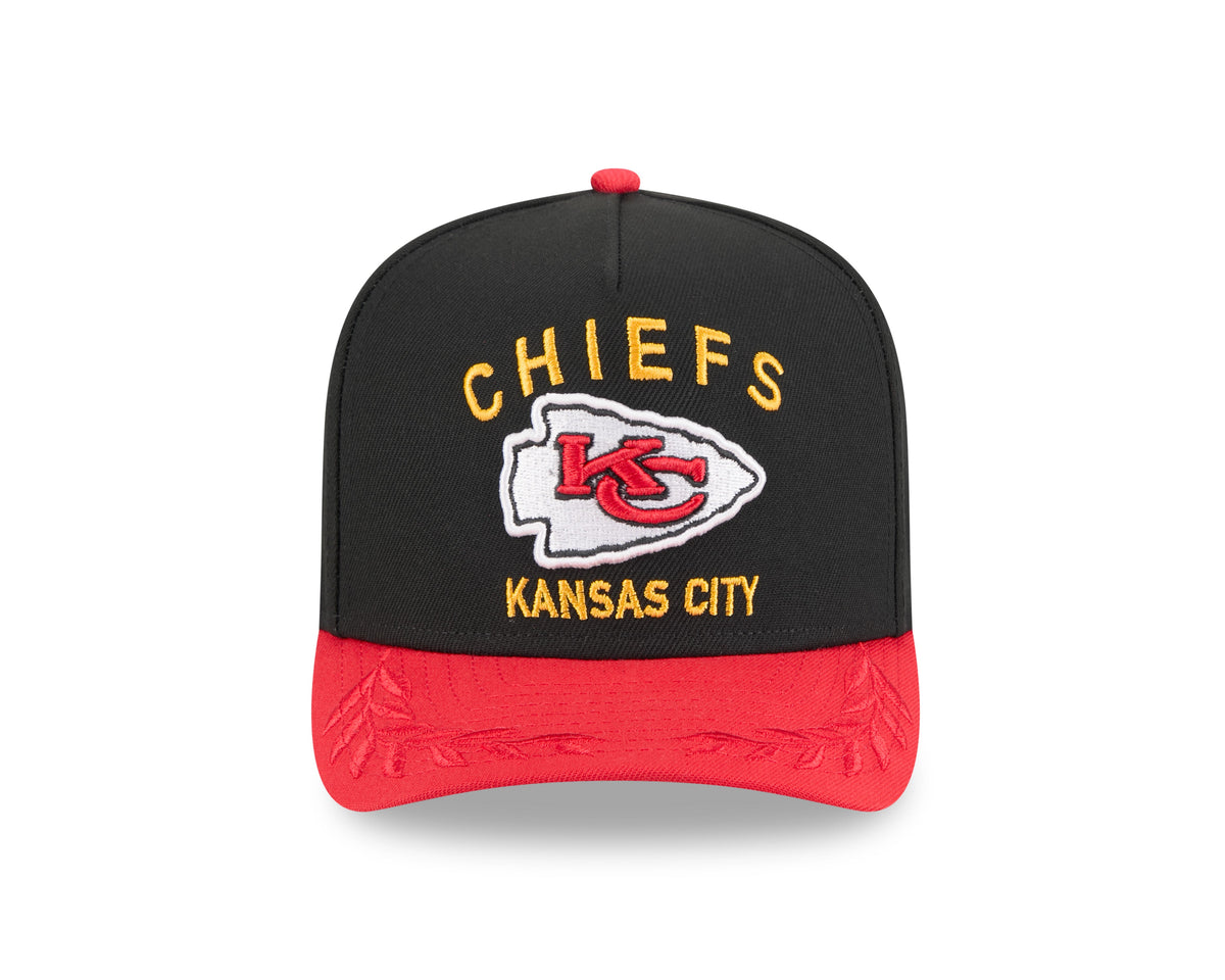Kansas City Chiefs New Era 2025 NFL Draft Black A-Frame 9FIFTY Snapback Adjustable Hat for Men product image 2, provided for