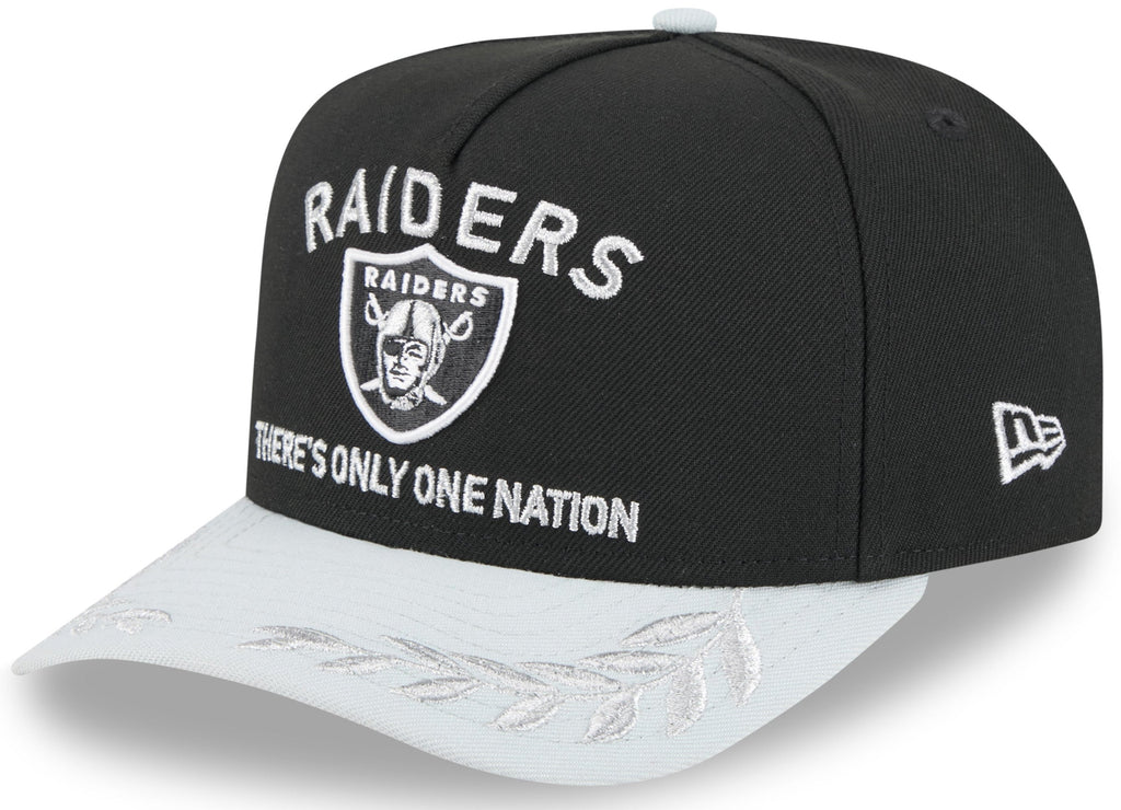 Las Vegas Raiders New Era 2025 NFL Draft Black A-Frame 9FIFTY Snapback Adjustable Hat for Men product image 1, provided for
