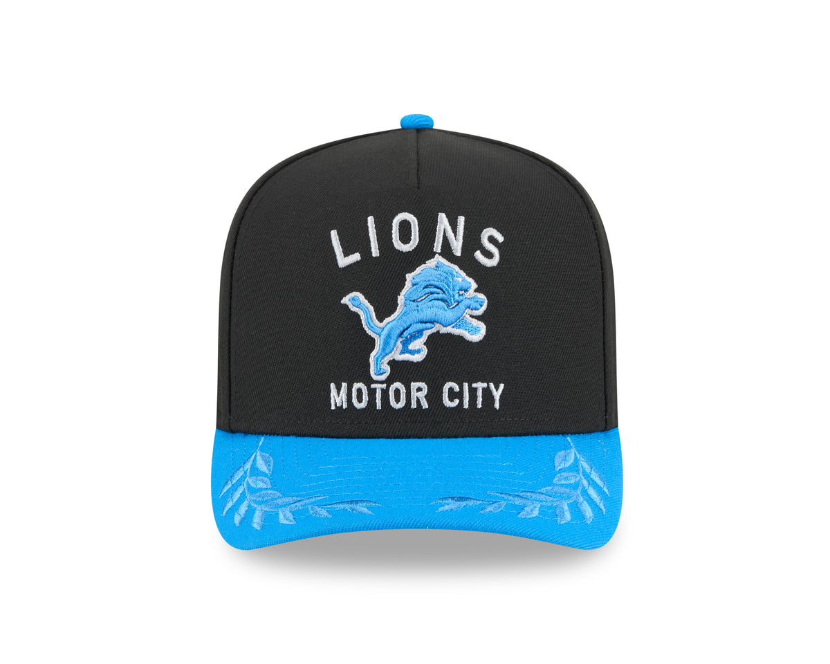 Detroit Lions New Era 2025 NFL Draft Black A-Frame 9FIFTY Snapback Adjustable Hat for Men product image 2, provided for