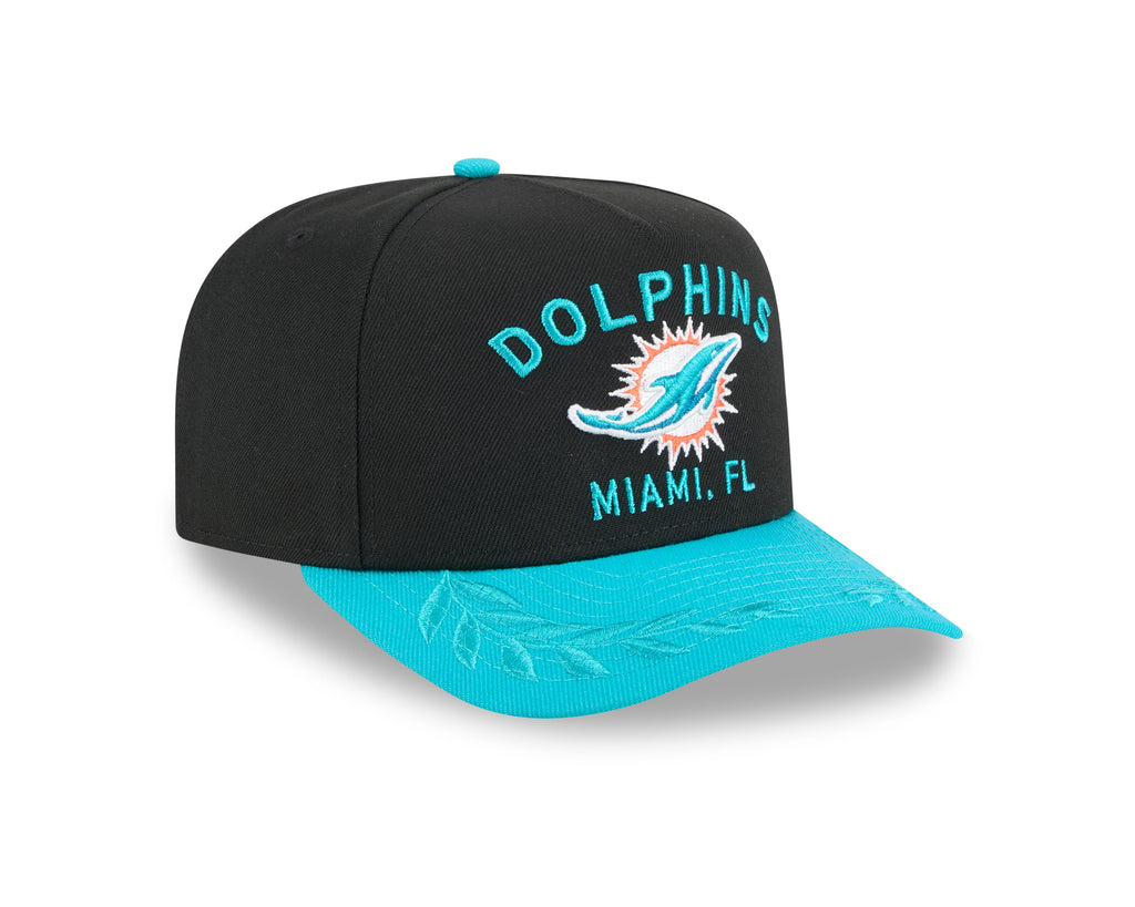 Miami Dolphins New Era 2025 NFL Draft Black A-Frame 9FIFTY Snapback Adjustable Hat for Men product image 3, provided for