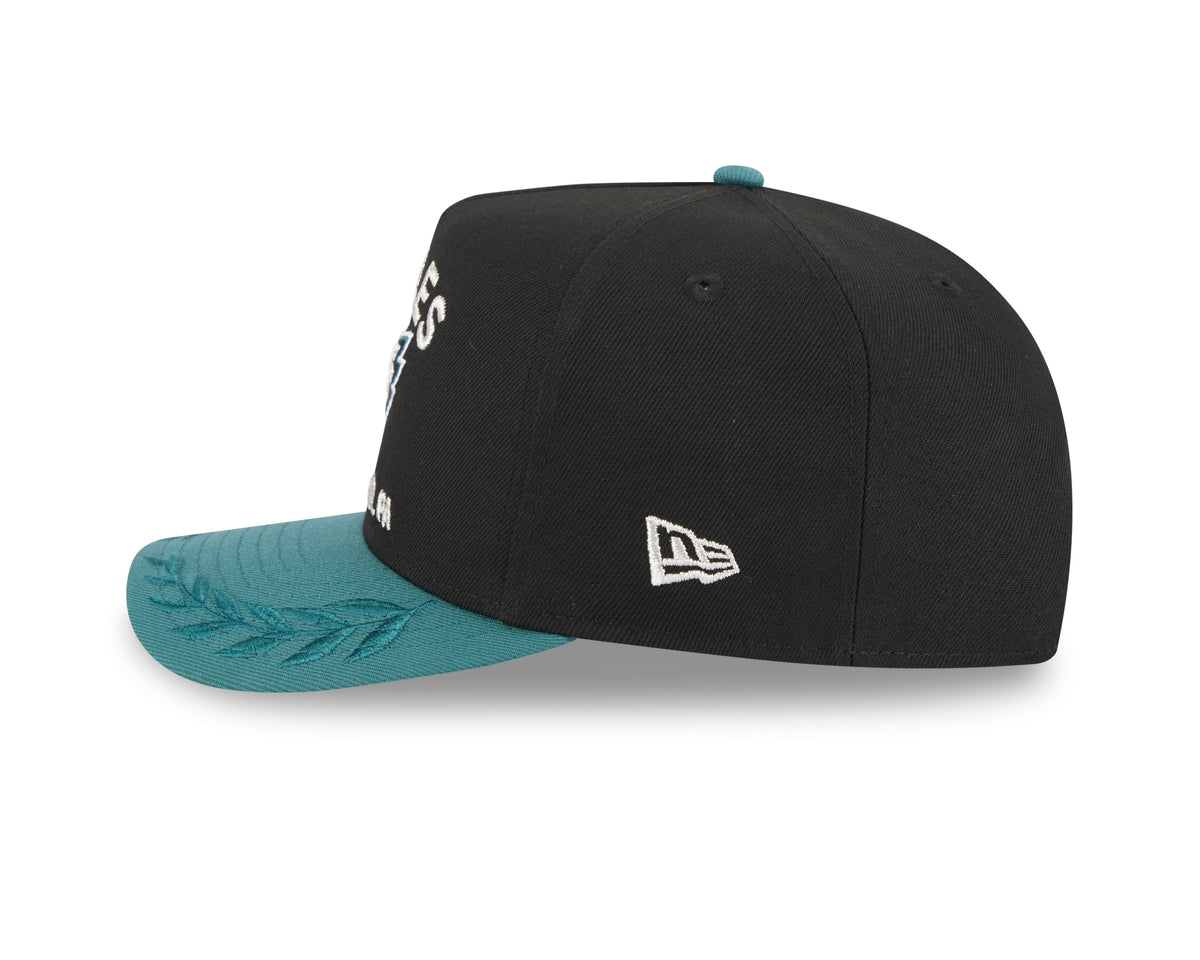 Philadelphia Eagles New Era 2025 NFL Draft Black A-Frame 9FIFTY Snapback Adjustable Hat for Men product image 4, provided