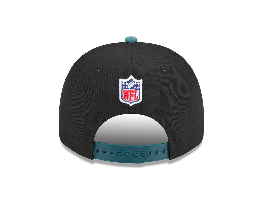 Philadelphia Eagles New Era 2025 NFL Draft Black A-Frame 9FIFTY Snapback Adjustable Hat for Men product image 6, provided