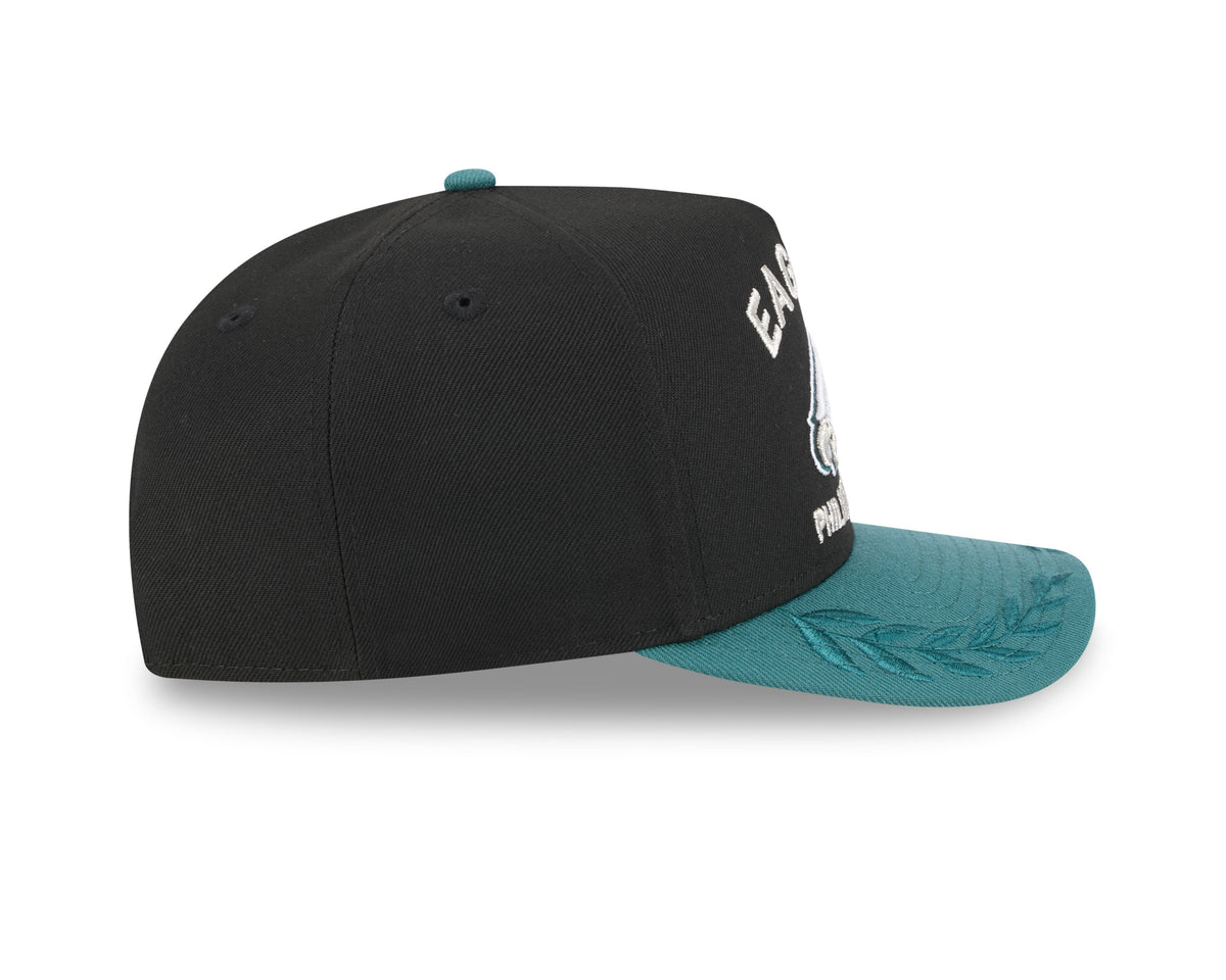Philadelphia Eagles New Era 2025 NFL Draft Black A-Frame 9FIFTY Snapback Adjustable Hat for Men product image 5, provided