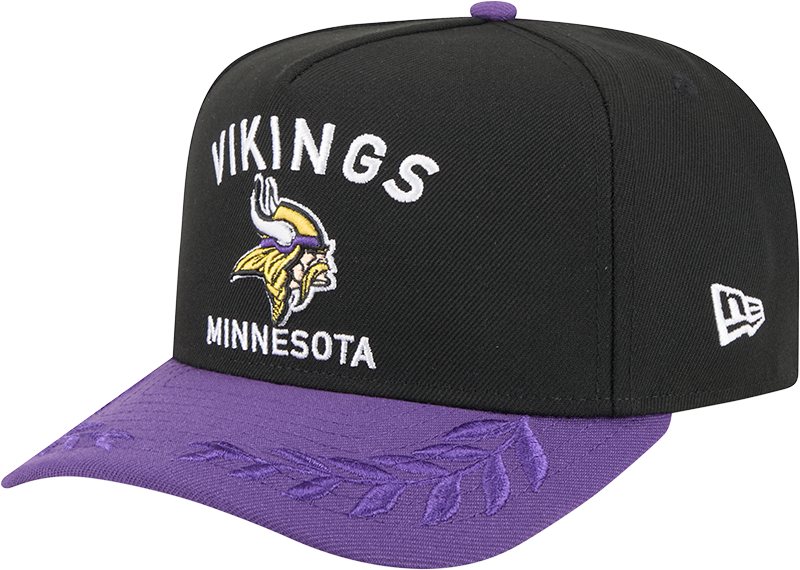 Minnesota Vikings New Era 2025 NFL Draft Black A-Frame 9FIFTY Snapback Adjustable Hat for Men product image 1, provided for