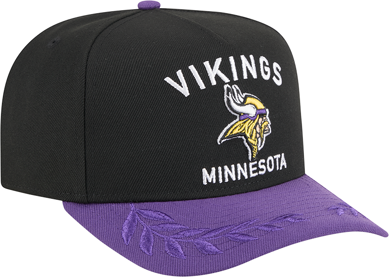 Minnesota Vikings New Era 2025 NFL Draft Black A-Frame 9FIFTY Snapback Adjustable Hat for Men product image 3, provided for