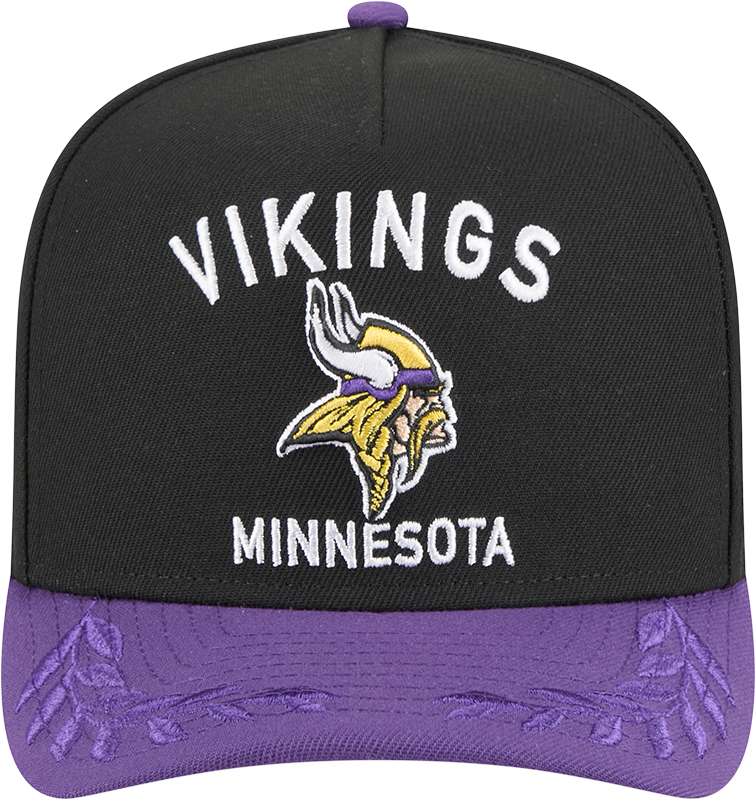 Minnesota Vikings New Era 2025 NFL Draft Black A-Frame 9FIFTY Snapback Adjustable Hat for Men product image 2, provided for